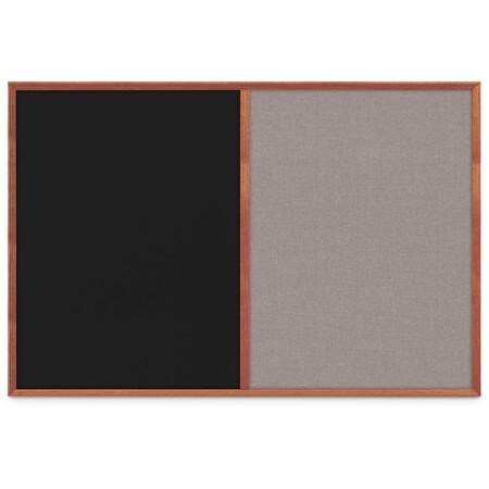 United Visual Products Slim Style Indoor Enclosed Corkboard, 30 UV503SC-SATIN-ULTMAR